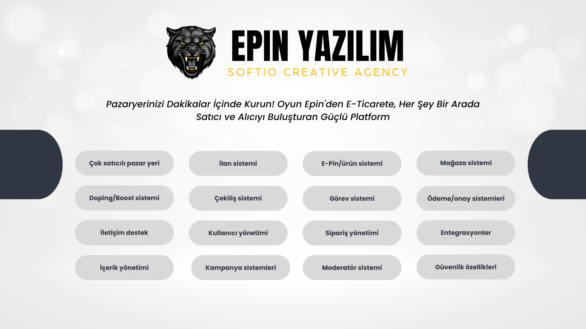 Epin satış scripti genel özellikleri ve dashboard görünümü
