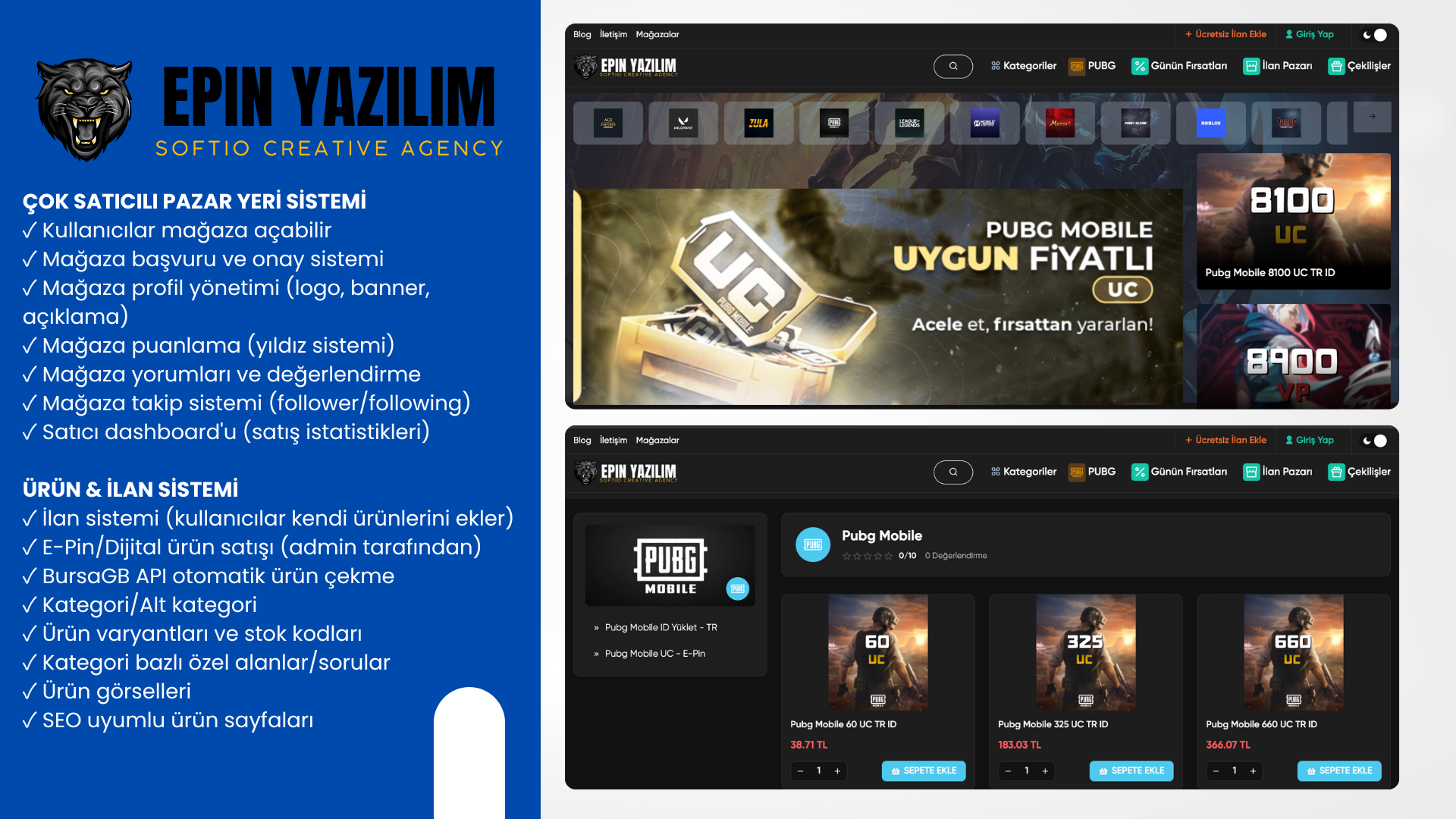 Epin yazılımı ödeme sistemi ve PayTR entegrasyonu