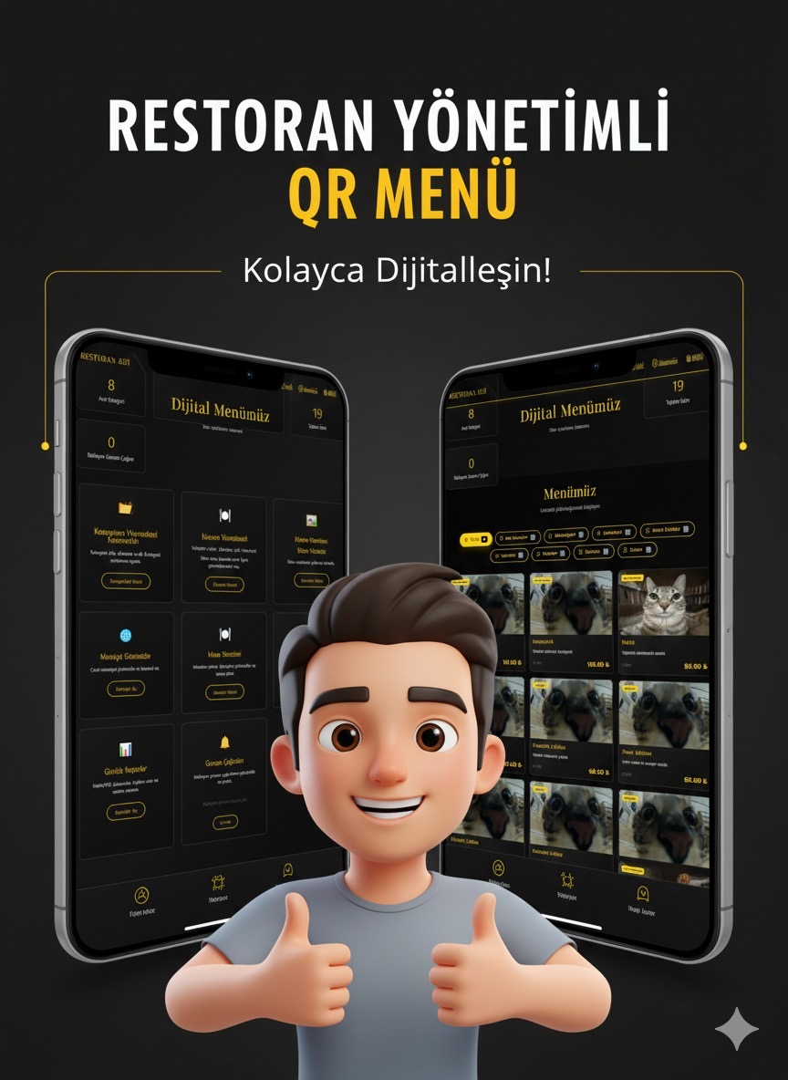 Bu kadarı da fazla QR MENÜ (Restoran Yönetimli) görseli