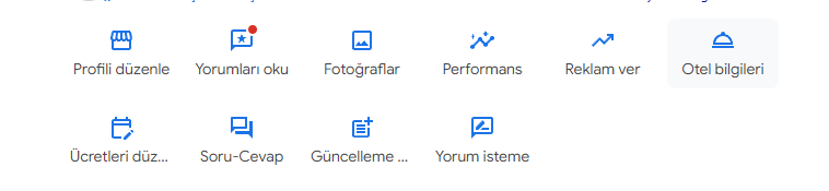 Google Haritalar Otel Ayarları