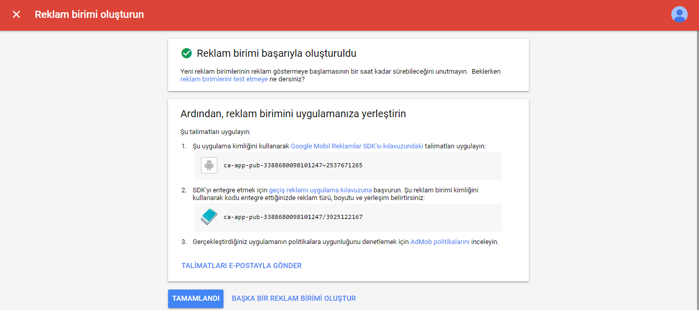 Admob Reklam Birimi Nasil Olu�turulur? | G�rselli Anlat�m
