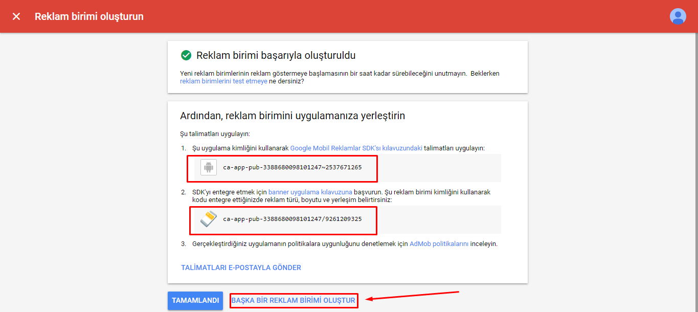 Admob Reklam Birimi Nasil Olu�turulur? | G�rselli Anlat�m